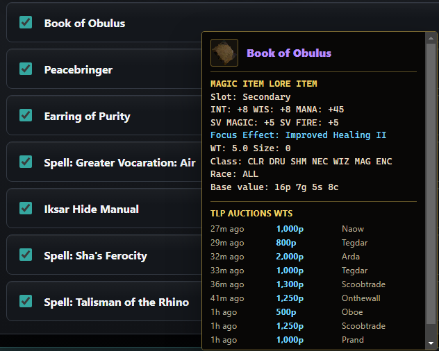 Item preview with Scoob Auctions price listings